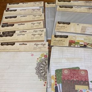 LOT All NEW SIMPLE STORIES Scrapbook Pages Odds & Ends Pockets Page Protector